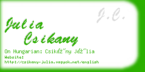 julia csikany business card